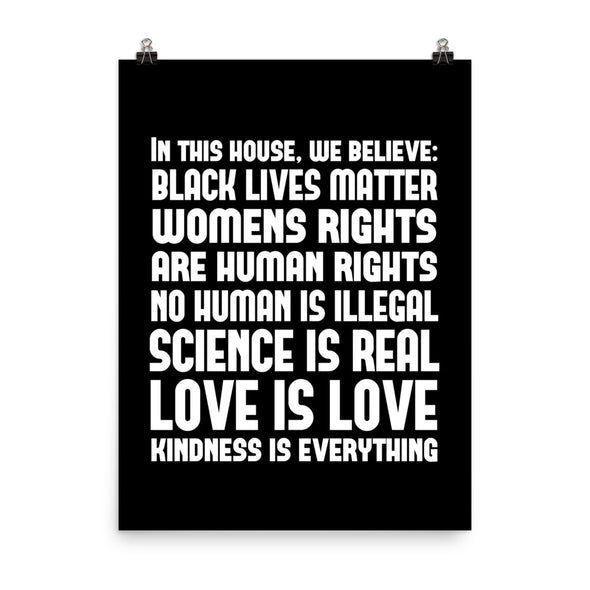 Democrat House Rules Poster - Black and White