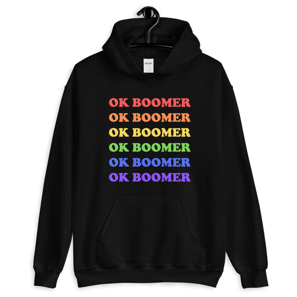 OK Boomer Rainbow Hooded Sweatshirt