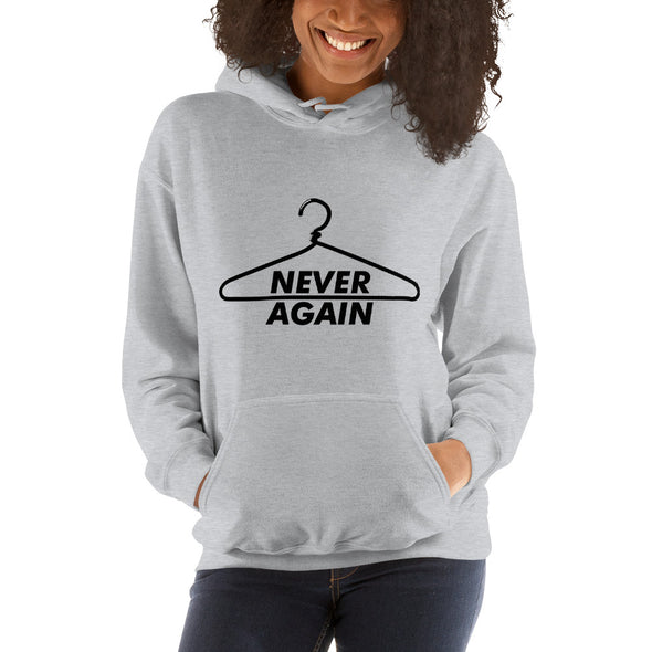 Pro Choice Coat Hanger Never Again Hoodie