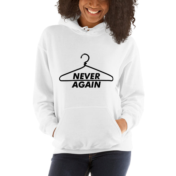 Pro Choice Coat Hanger Never Again Hoodie