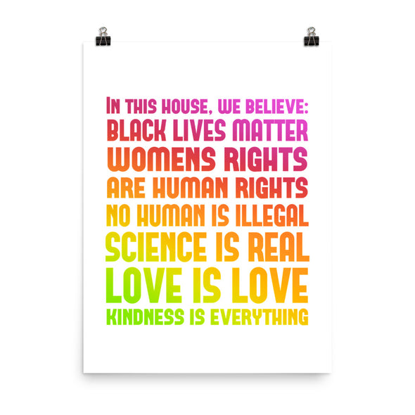 House Rules Poster - Rainbow LGBT Pride