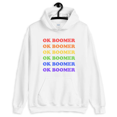 OK Boomer Rainbow Hooded Sweatshirt