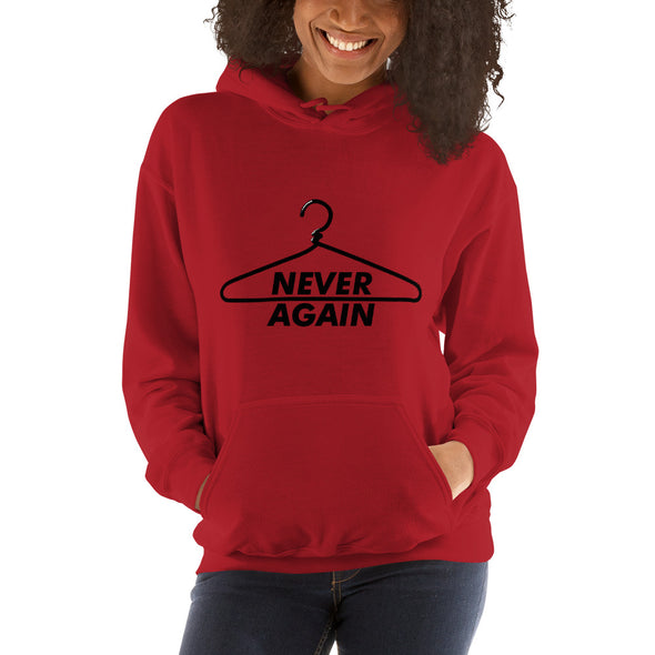 Pro Choice Coat Hanger Never Again Hoodie