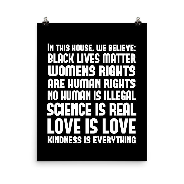 Democrat House Rules Poster - Black and White