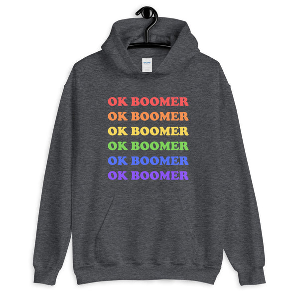 OK Boomer Rainbow Hooded Sweatshirt