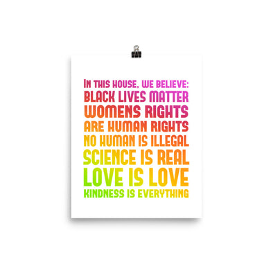 House Rules Poster - Rainbow LGBT Pride