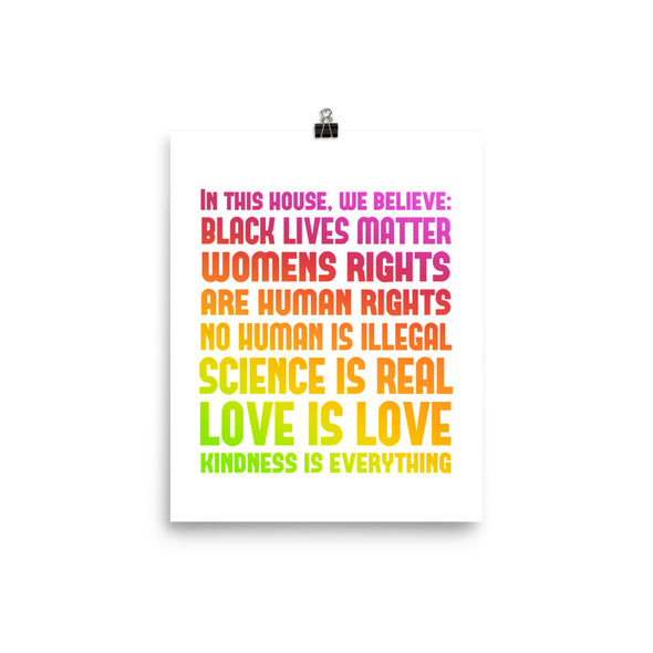 House Rules Poster - Rainbow LGBT Pride
