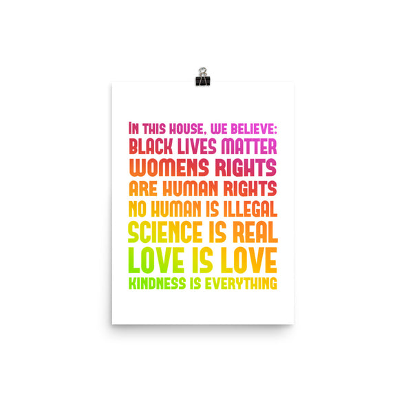 House Rules Poster - Rainbow LGBT Pride