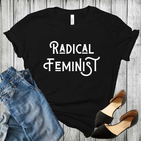 radical feminist black tshirt