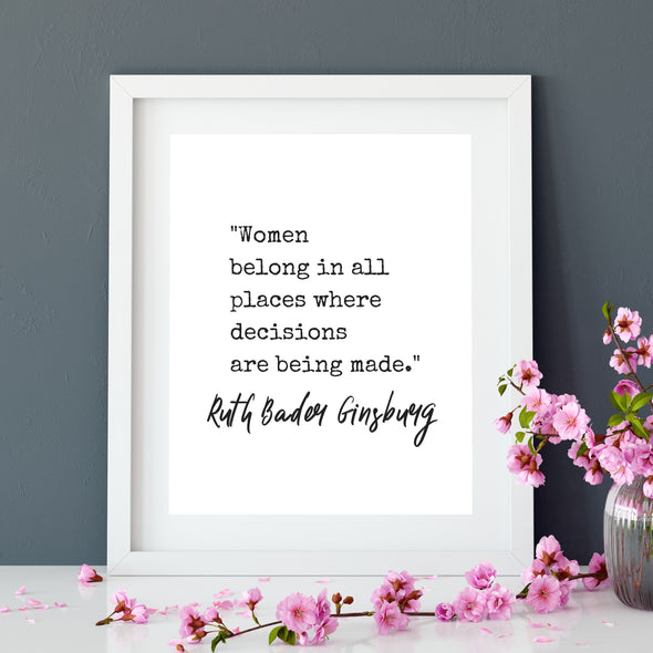 ruth bader ginsburg quote print