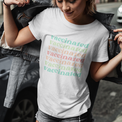 pastel aesthetic vaccinated shirt