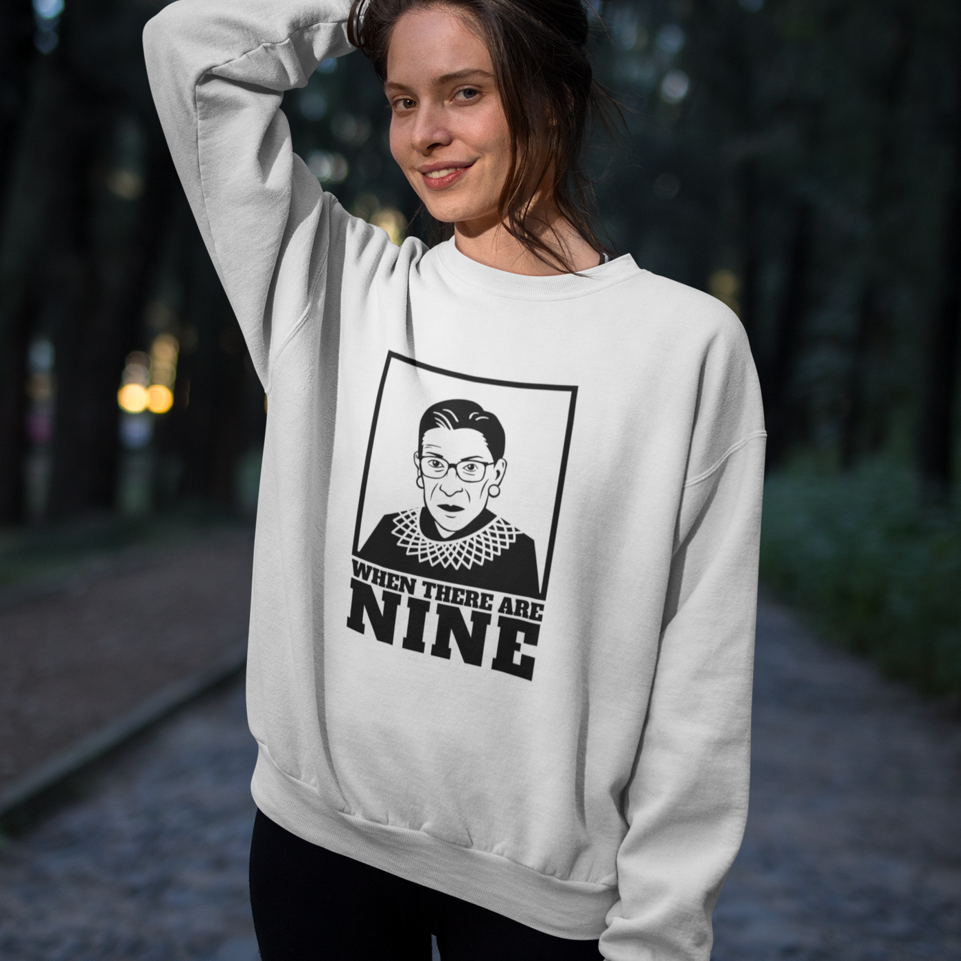 RBG When There Are Nine Sweatshirt Ruth Bader Ginsburg Pullover Salty Fox Prints